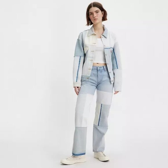 Levi's 501 '90s Freehand Folk Women's Jeans in Serious Sizzle Light Wash - Picture 2 of 7